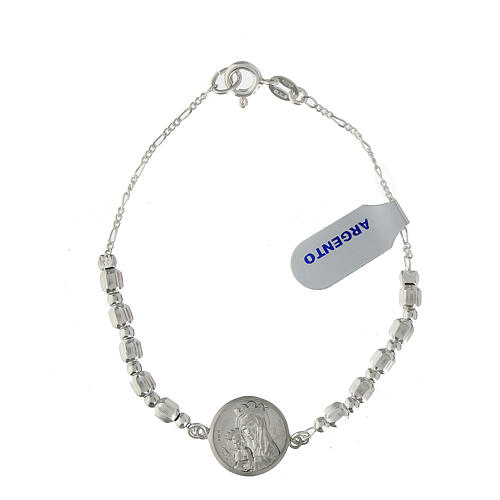 Jubilee 2025 bracelet with hexagonal beads in 925 silver enamel 4