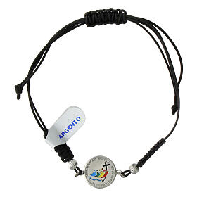 Jubilee 2025 bracelet in 925 silver enamel, adjustable black rope