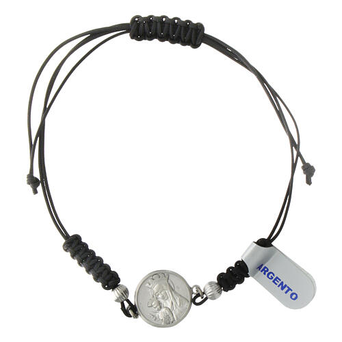 Jubilee 2025 bracelet in 925 silver enamel, adjustable black rope 4