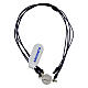Bracciale San Benedetto argento corda regolabile blu s1