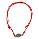 Bracelet with silver Miraculous Medal, red adjustable rope s3