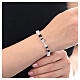 Cross bracelet 925 silver two-tone crystal white black rhinestones s2