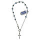 Bracciale grani cristallo conico azzurro rondelle argento 925 s1