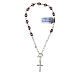 Pulseira contas cristal vermelho iridescente argolas s1