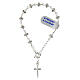 Single decade rosary bracelet, conical white crystals and rhinestones and 925 silver s1