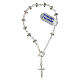 Single decade rosary bracelet, conical white crystals and rhinestones and 925 silver s2