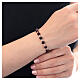 Bracciale decina cristallo granato sfaccettato 6 mm argento 925 s2