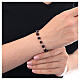Rosenkranz-Armband, 10er-Armband, granatfarbene Kristalle, 6 mm, facettiert, Pater-Perle Strassball, 925er Silber s2