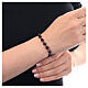 Bracciale cristallo granato 6 mm ematite nera argento 925 cavetto s2