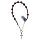Bracciale cristallo granato 6 mm ematite nera argento 925 cavetto s3