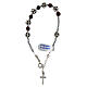 Bracciale strassball cristalli vinaccia ematite argento 925 s1