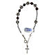 Strassball rosary bracelet with hematite 925 silver crystals s1