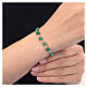 Bracciale decina pietra dura avventurina verde sfaccettata argento 925 s2
