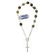 Single decade rosary bracelet of Mexican agate, 0.24 in beads, 925 silver s3