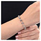 Pulsera decena granos ágata mexicana 6 mm plata 925 s2