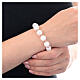 Bracciale ematite rosé cristalli frost 10 mm argento 925 s2