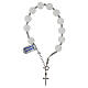 Bracciale decina cristallo frost bianco ematite argento 925 s1