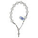 Bracciale decina cristallo frost bianco ematite argento 925 s3