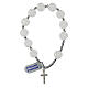 Hematite ice effect crystal rosary bracelet with cross in 925 silver s1