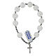 Hematite ice effect crystal rosary bracelet with cross in 925 silver s3