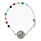 Jubilee 2025 bracelet with logo enameled in 925 silver and precious crystals s1