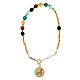 Bracelet with enamelled charm of the 2025 Jubilee, crystals and gold plated 925 silver s1