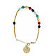 Bracelet with enamelled charm of the 2025 Jubilee, crystals and gold plated 925 silver s4