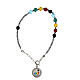Jubilee 2025 silver rosary bracelet with precious crystal enamel charm s1