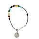 Jubilee 2025 silver rosary bracelet with precious crystal enamel charm s4