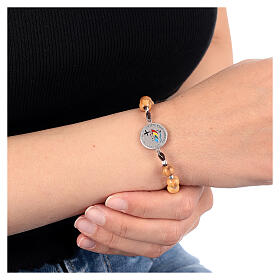 Jubilee 2025 bracelet in enameled silver olive wood