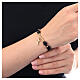 Bracciale onice 6x12 mm ematite dorata croce argento 925 s2