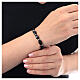 Bracciale ematite onice nera 6x12 mm argento 925 cavetto s2