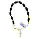 Bracciale cavetto argento 925 dorato ematite onice nera 6x12 mm s3