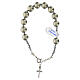 Bracciale perle color oro verde argento 925 rodiato ematite s1