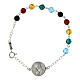 Jubilee bracelet with Pilgrims of Hope logo, 0.2 in crystal beads and 925 silver medal s4