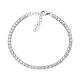 Amen tennis bracelet with 0.12 in white rhinestones, 925 silver s1