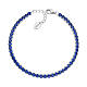 Pulsera tenis Amen zircones azules 3 mm plata 925 s1