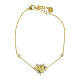 Gold plated bracelet by Benedictus with heart, 925 silver and rhinestones s1