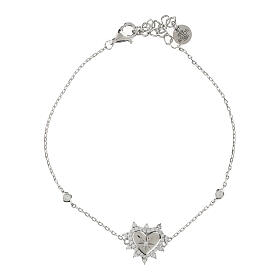 Armband, 925er Silber, Herzform, weiße Zirkonia – Agios