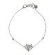 925 silver heart charm bracelet white zirconia, Agios s1