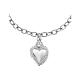Bracciale Sacro Cuore Amen argento 925 rodiato catena s2