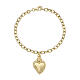 AMEN Sacred Heart 925 Silver Gold-Plated Bracelet s1