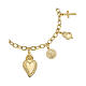 Bracciale AMEN charm sacro cuore argento 925 dorato s3