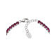 Bracciale tennis AMEN argento rodiato zirconi bordeaux 3 mm s2