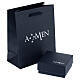 Bracciale argento 925 dorato cristalli neri AMEN s3