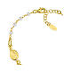 Bracciale decina AMEN perline 3 mm argento 925 dorato s2