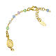 Single decade rosary bracelet by Amen with pastel crystal beads, gold plated 925 silver s2