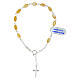 Bracciale argento 925 grani ovali 7x5 mm madreperla s1