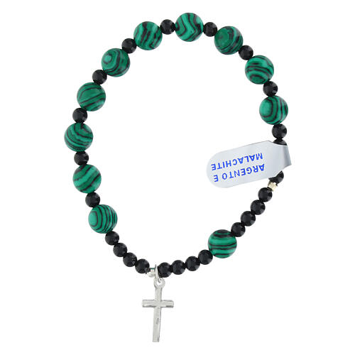 Bracciale argento 925 grani madreperla 8 mm 2