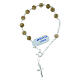 Bracciale decina argento 925 grani legno ulivo 6 mm s1